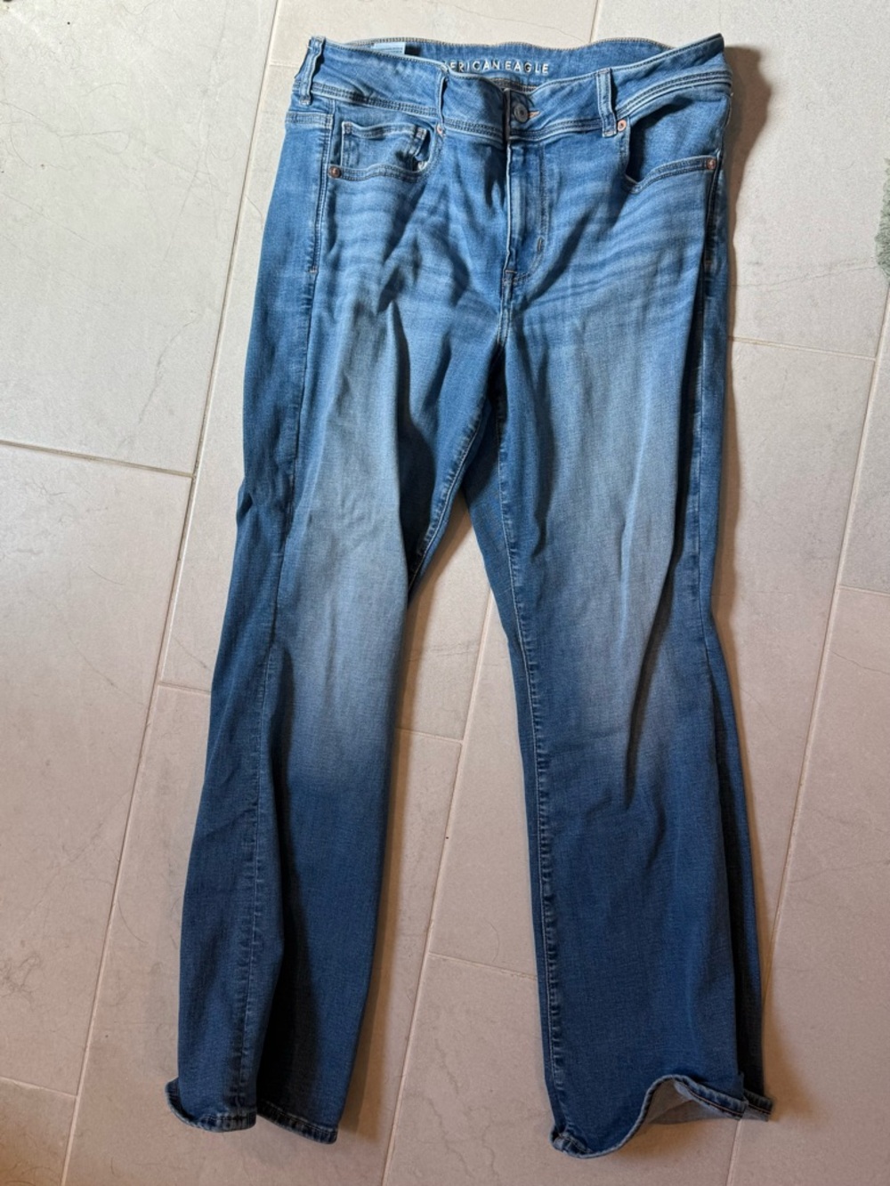 American Eagle Outfitters Blue boot kick jeans